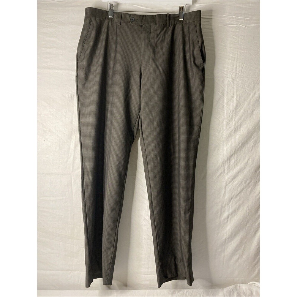 Zignone Linea Naturale Luxe Mens Trousers 100% Wool Made in Italy 36 Brown *FLAW